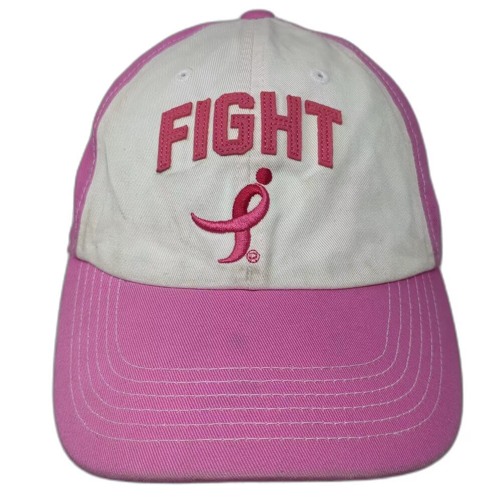 Susan G. Komen Pink White Baseball Cap Hat OS Fight Breast Cancer Awareness